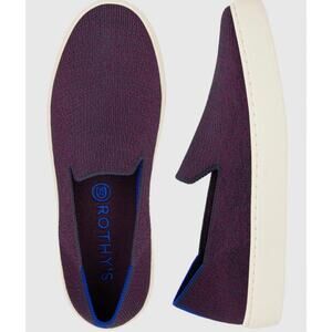 Rothy's The Original Slip On Sneakers Knitted In Fig Python Purple Size 7.5